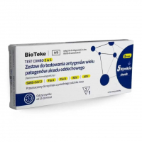 BioTeke Test Combo 5w1 SARS-CoV-2 + Grypa A + Grypa B + RSV + ADV, 1 szt.