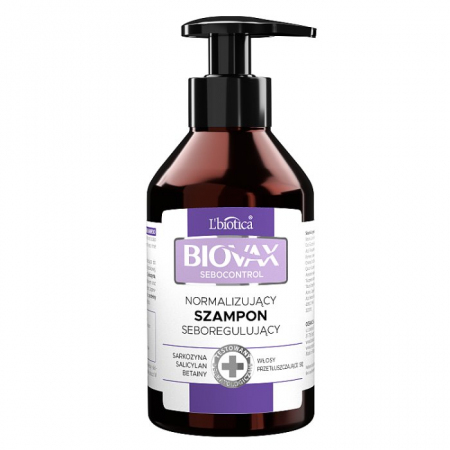 BIOVAX Sebocontrol Normalizujący szampon seboregulujący 200 ml
