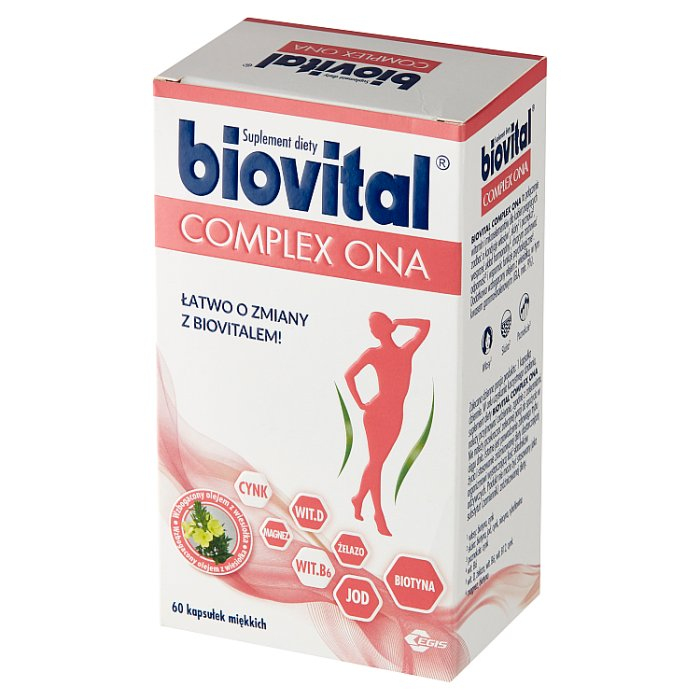 Biovital Complex Ona kapsułki miękkie dla kobiet, 60 szt.