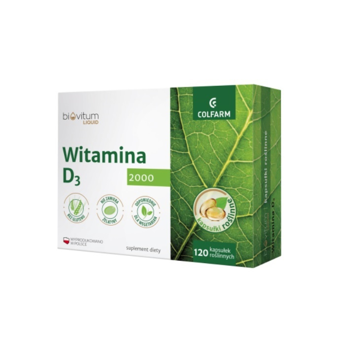 Biovitum LiQuid Witamina D3 2000 kapsułki, 120 szt.
