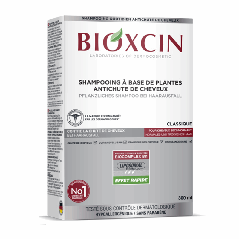 Bioxcin Classic Ziołowy szampon do włosów suchych i normalnych z tendencją do wypadania, 300 ml