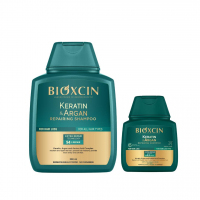 Bioxcin Keratin & Argan szampon regenerująco-nawilżający 300 ml + 100 ml