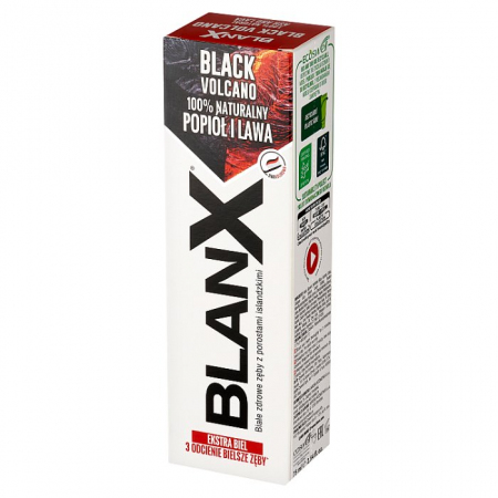Blanx Black Volcano Czarna pasta wybielająca z pyłem i lawą wulkaniczną, 75 ml