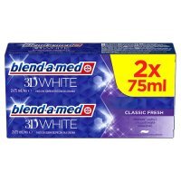 Blend-a-med 3D White Classic Fresh Pasta do zębów, 2 x 75 ml