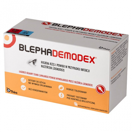 Blephademodex chusteczki do higieny powiek 30 szt.