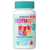 Bodymax Bodymisie Wapń + Witamina D3 żelki o smaku truskawkowym, 50 szt.