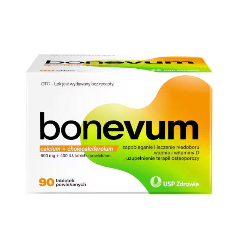 Bonevum 600 mg + 400 IU tabletki powlekane, 90 szt.