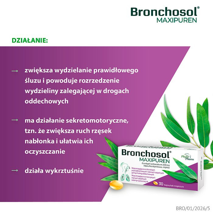 Bronchosol Maxipuren 30 kapsułek