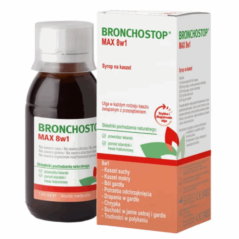 Bronchostop Max 8w1 syrop na kaszel, 120 ml