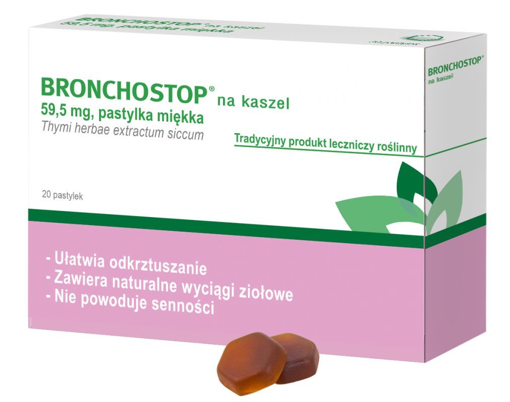 Bronchostop na kaszel 20 pastylek