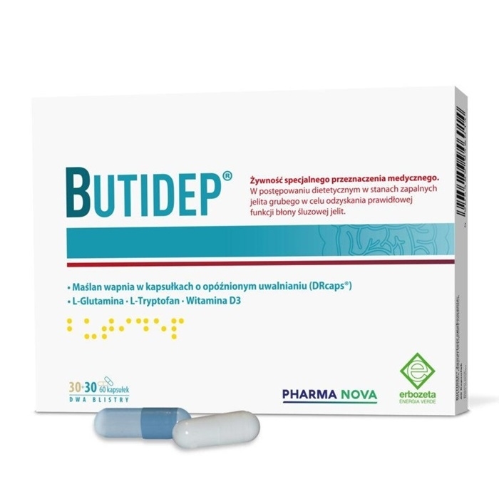 Butidep kapsułki z maślanem wapnia, 60 szt. (30+30)
