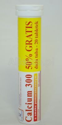Calcium 300 (smak pomarańczowy) 20 tabl.