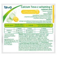 Calcium Teva z witaminą C tabletki musujące o smaku pomarańczowym, 14 szt.