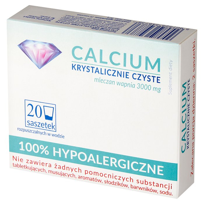 Calcium krystalicznie czyste saszetki, 20 szt.