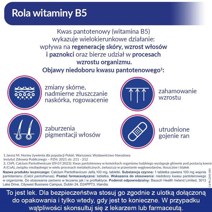 Calcium pantothenicum 100 mg 50 tabl.