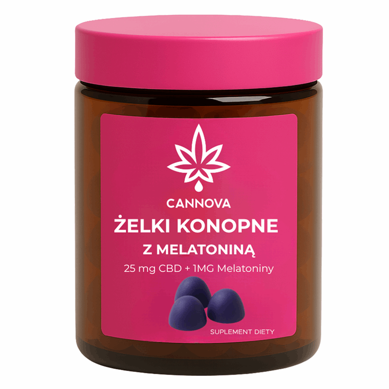 Cannova Żelki konopne CBD z melatoniną, 60 szt.