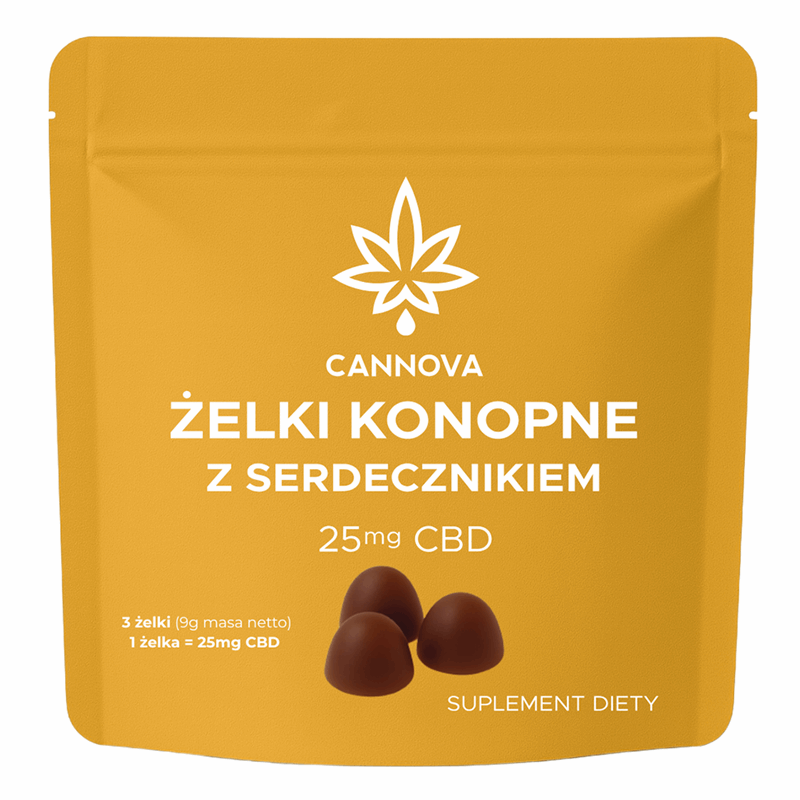 Cannova Żelki konopne CBD z serdecznikiem, 3 szt.