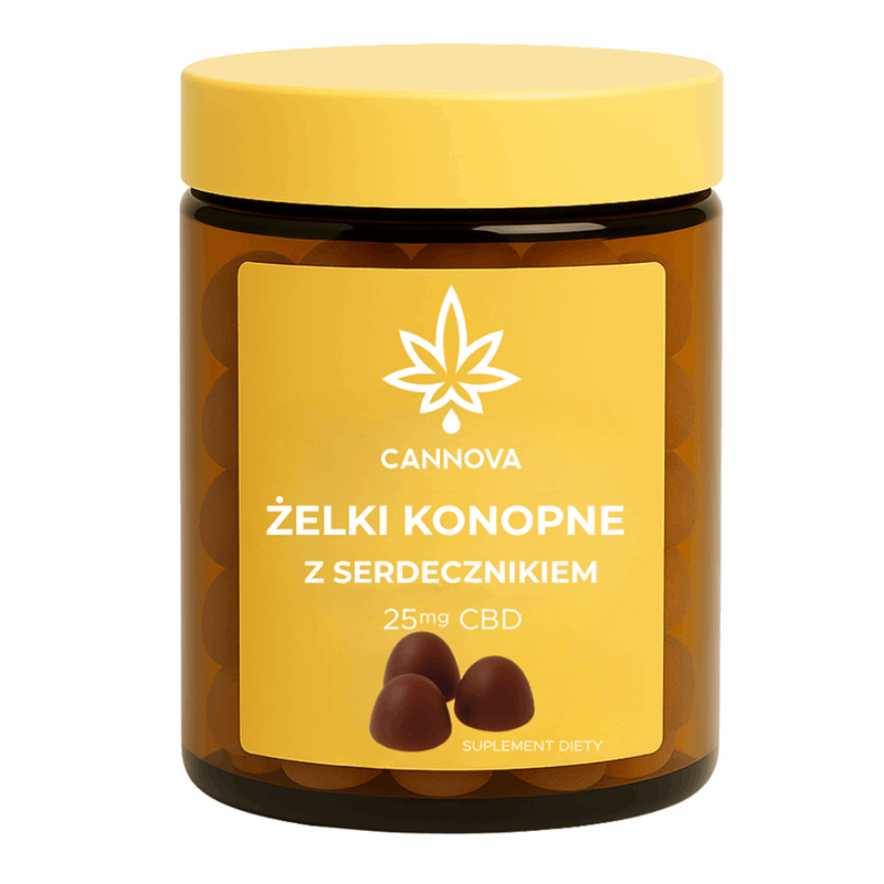 Cannova Żelki konopne CBD z serdecznikiem, 60 szt.