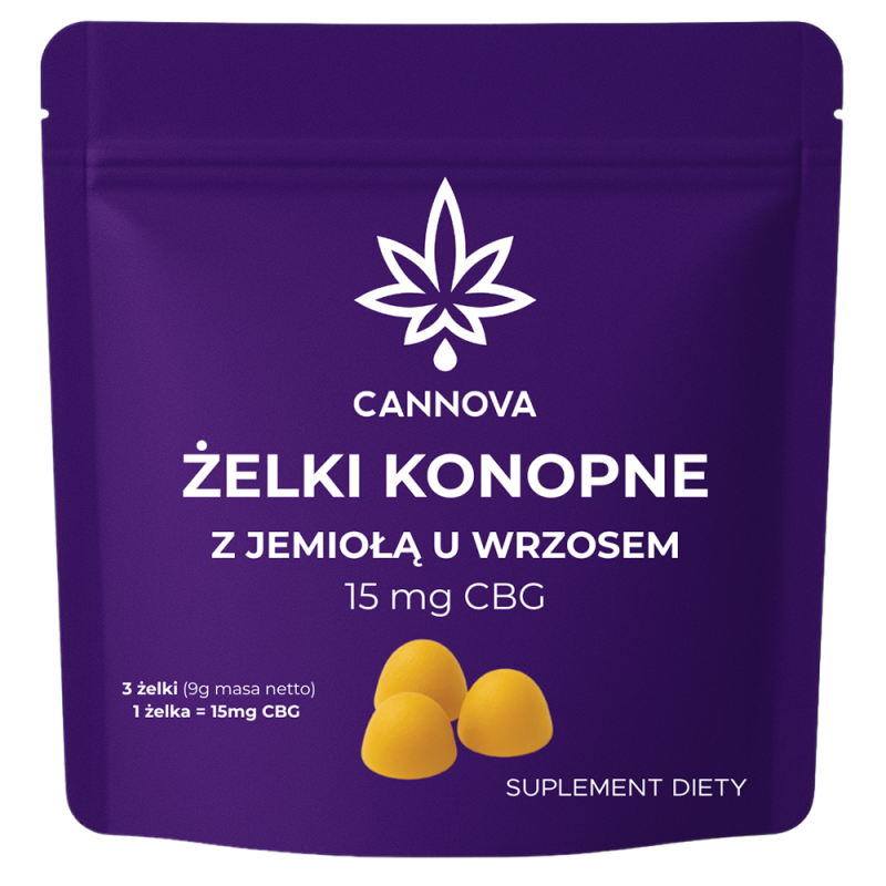 Cannova Żelki konopne CBG z jemiołą i wrzosem, 3 szt.