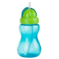 Canpol Babies Bidon ze składaną rurką silikonową niebieski, 270 ml