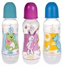 CANPOL Butelka dekorowana kolorowa 330 ml