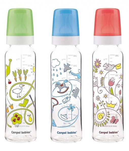 CANPOL Butelka szklana 240 ml