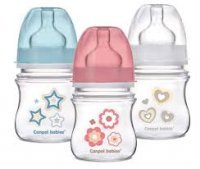 CANPOL easystart Butelka antykolkowa szerokootworowa (niebieska) 120 ml