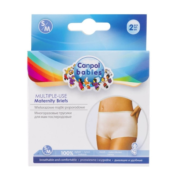 Canpol wielorazowe majtki poporodowe siateczkowe rozmiar S/M, 2 szt.