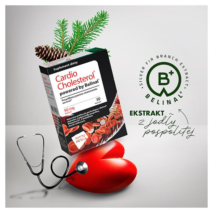 Cardio Cholesterol powered by Belinal kapsułki z ekstraktem z jodły, 30 szt.