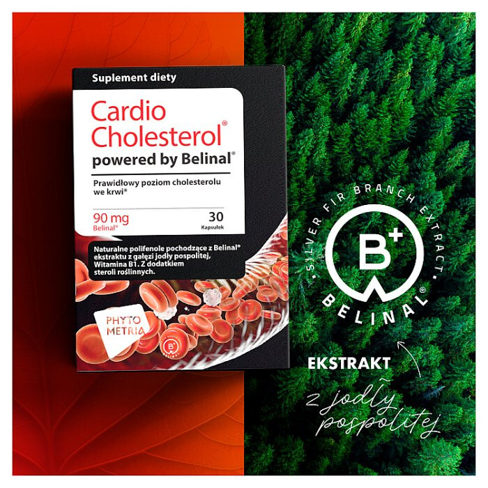 Cardio Cholesterol powered by Belinal kapsułki z ekstraktem z jodły, 30 szt.