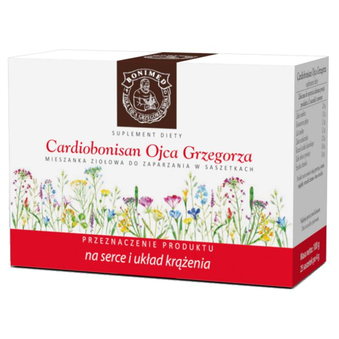 Cardiobonisan Ojca Grzegorza saszetki na serce i układ krążenia, 25 szt. po 4 g