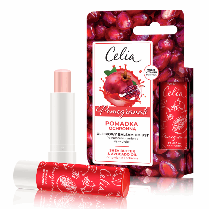Celia Pomadka ochronna do ust o zapachu granatu, 1 szt.
