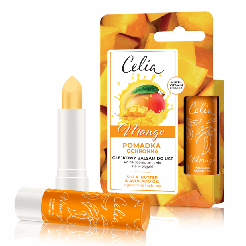 Celia Pomadka ochronna do ust o zapachu mango, 1 szt.