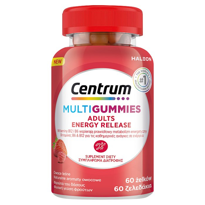 Centrum MultiGummies Adults Energy Release żelki z witaminami B6 i B12, 60 szt.