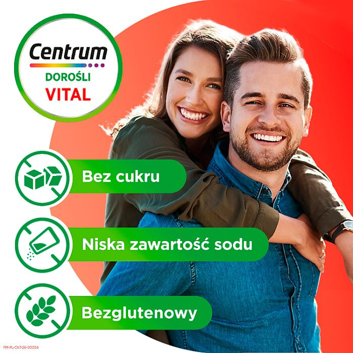 Centrum Vital Dorośli tabletki musujące o smaku brzoskwiniowo-jabłkowym, 20 szt.
