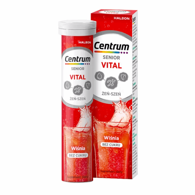 Centrum Vital Senior tabletki musujące o smaku wiśniowym, 20 szt.