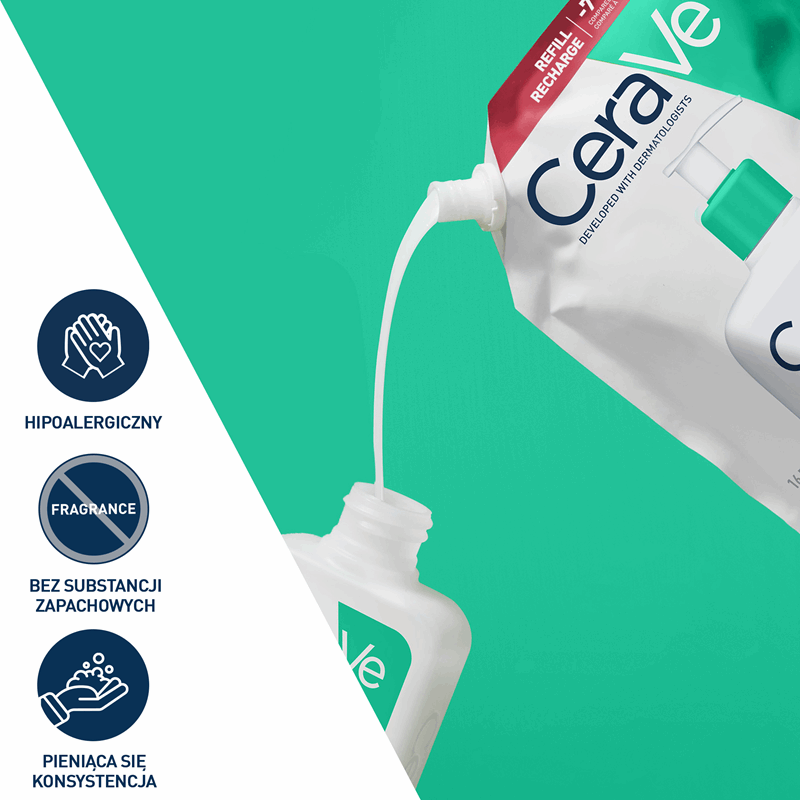 CeraVe Oczyszczający żel do mycia skóry normalnej i tłustej zapas, 473 ml
