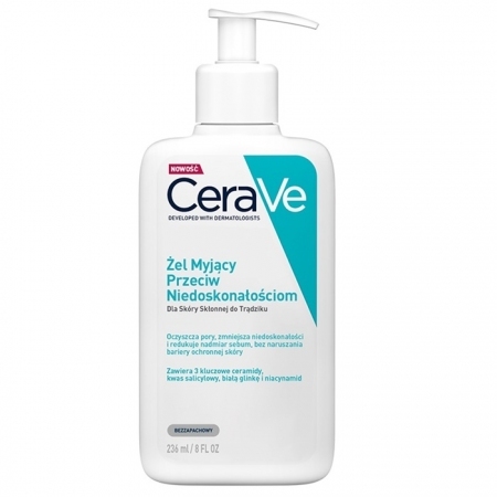 CeraVe Żel myjący przeciw niedoskonałościom do twarzy, 236 ml