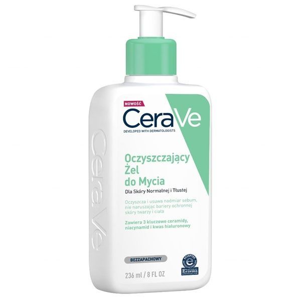 CeraVe Żel oczyszczający do mycia twarzy i ciała z ceramidami, 236 ml