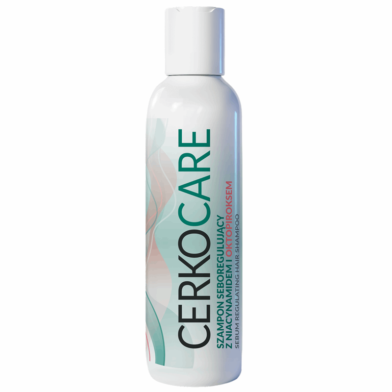 Cerkocare Szampon seboregulujący z niacynamidem i oktopiroksem, 250 ml