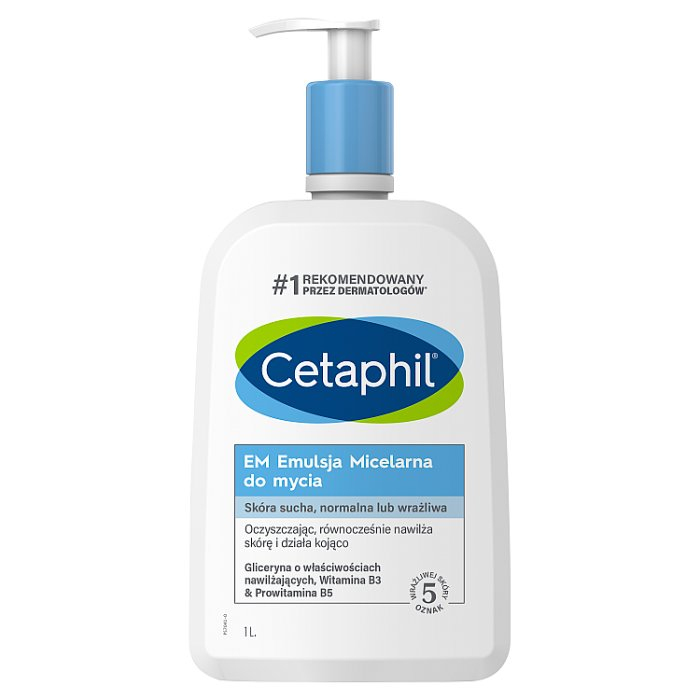 Cetaphil EM emulsja micelarna do mycia do skóry suchej i wrażliwej, 1 l