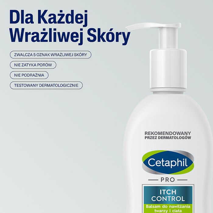 Cetaphil Pro Itch Control balsam do twarzy i ciała dla niemowląt i dzieci, 295 ml