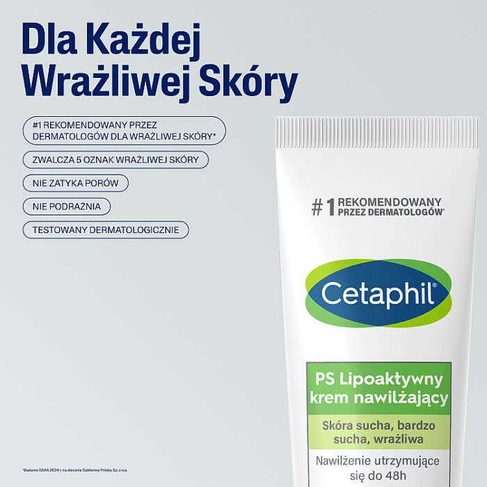 Cetaphil PS lipoaktywny krem nawilżający do skóry suchej i wrażliwej, 100 g
