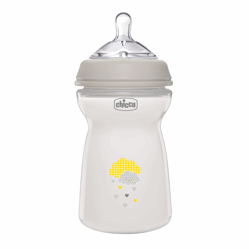 Chicco Butelka plastikowa NaturalFeeling przepływ szybki 6m+ 330 ml, 1 szt.