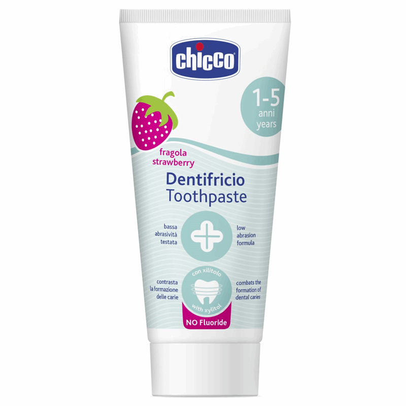 Chicco Pasta do zębów bez fluoru o smaku truskawkowym (1-5 lat), 50 ml