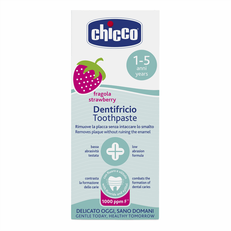 Chicco Pasta do zębów z fluorem o smaku truskawkowym (1-5 lat), 50 ml