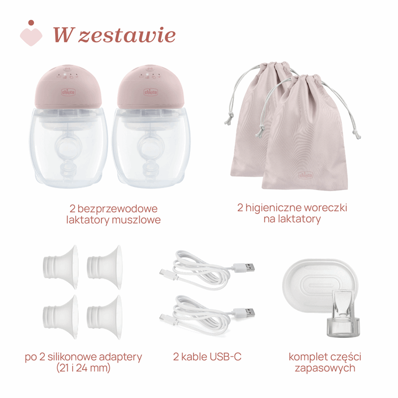 Chicco Podwójny laktator elektryczny muszlowy, 1 szt.