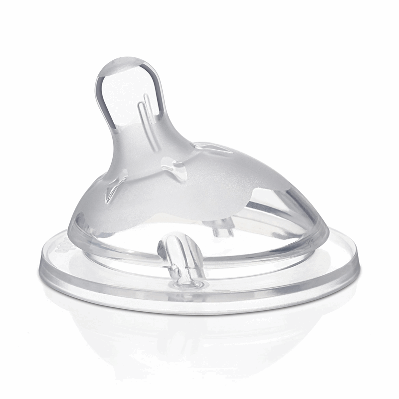 Chicco Smoczek silikonowy do butelki NaturalFeeling przepływ średni 2m+, 2 szt.