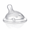 Chicco Smoczek silikonowy do butelki NaturalFeeling przepływ średni 2m+, 2 szt.