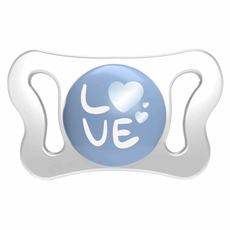 Chicco Smoczek silikonowy uspokajający PhysioForma Micro niebieski 0-2 m, 2 szt.